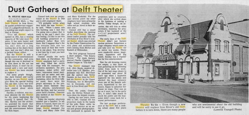 Delft Theatre - 1974 Article On Pending Demolition (newer photo)